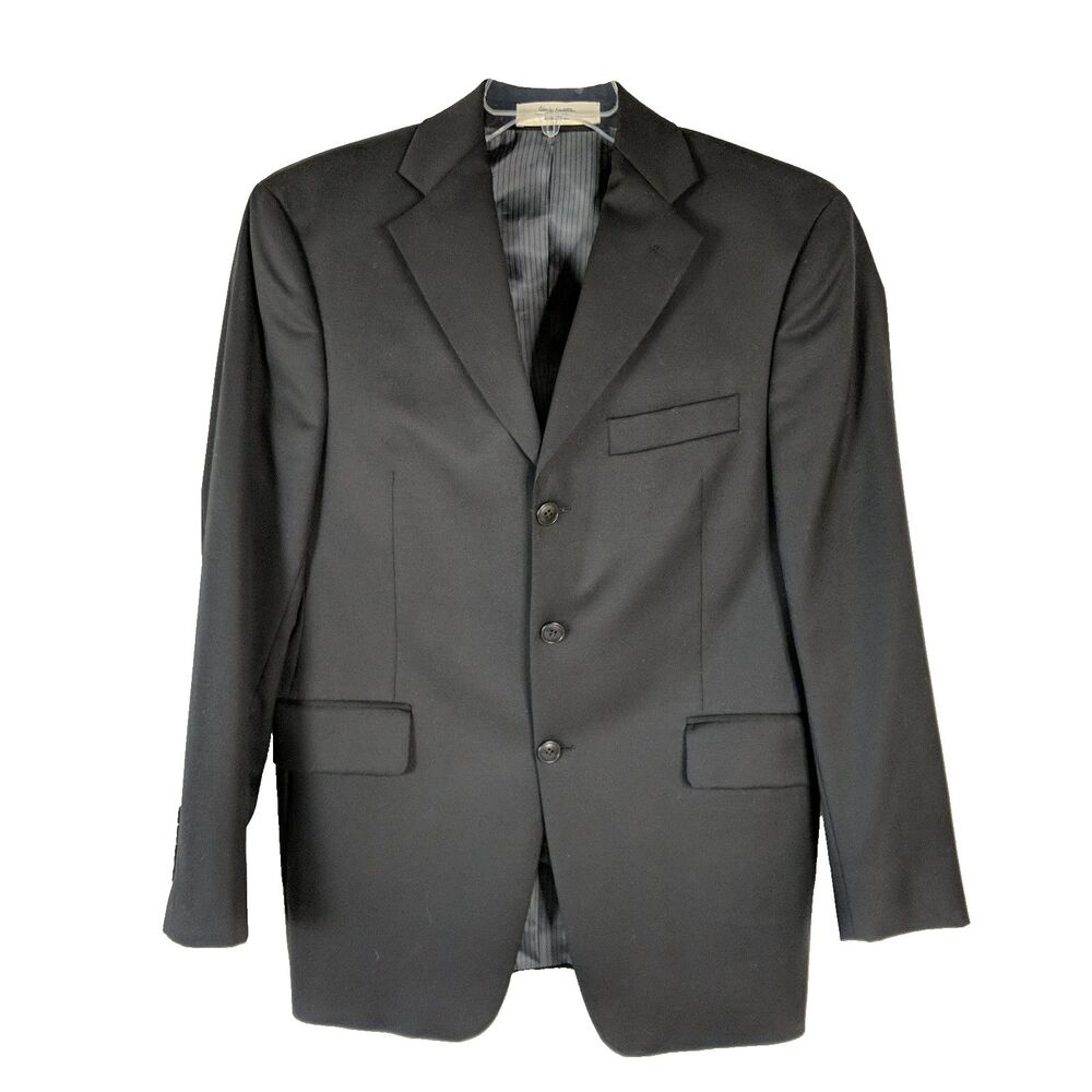 Nordstrom Trabaldo Togna Risalto Black 3 Button Blazer Sportcoat Jacket Men 40